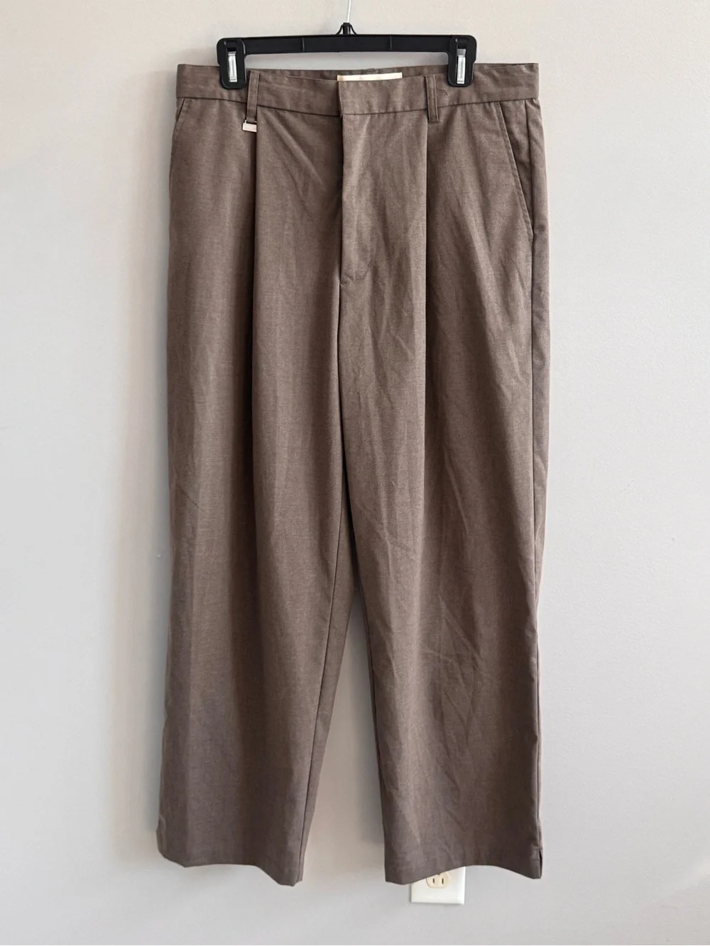 Metalwood Studio Trophy Pant Men’s 32 Brown Pleated Straight Leg Golf